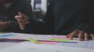 Çizimler ve dijital araçlarla UXUI tasarım beyin fırtınası oturumu