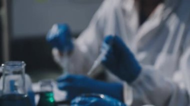 Arka plan için mikroskop ile Bilim tıbbi laboratuvar ekipmanları