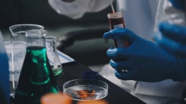 Arka plan için mikroskop ile Bilim tıbbi laboratuvar ekipmanları