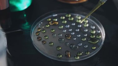 Arka plan için mikroskop ile Bilim tıbbi laboratuvar ekipmanları