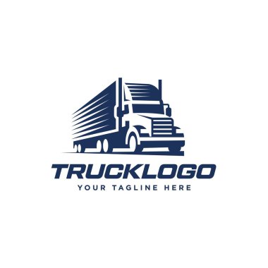 kamyon treyleri logo vektör illüstrasyonu