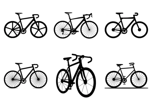 Bisiklet Silüeti Vektör Simgesi Minimum Bisiklet Taşıma Tasarımı. Bisiklet Silueti Resimleri Bisiklet Spor ve Çevre Taşımacılığı Konsepti. Logo ve Yazdırma Tasarımı için Klasik Bisiklet Silueti Siyah Bisiklet Simgesi