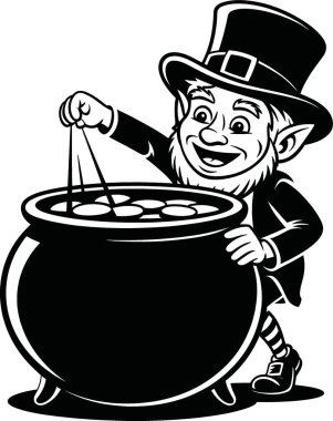 Bu canlı vektör illüstrasyonunda şapkasından sihirli bir sürpriz çıkaran siyah silindir şapkalı ve smokinli neşeli bir sihirbaz resmediliyor. Neşeli sahne, çocuk kitapları, parti davetiyeleri ve eğlence için mükemmel bir anı yakalar.