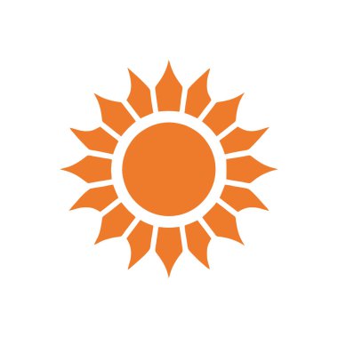 Parlaklığı ve enerjiyi koyu turuncu tonlarda ileten minimum güneş amblemi