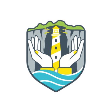 Deniz feneri dalgalı deniz ve uçurumlarla kıyı şeridini koruyor.