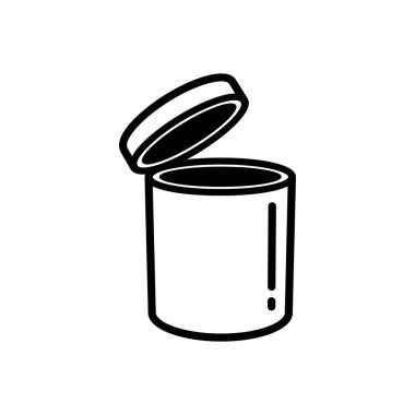 Kapağı açık ve içi boş metal yiyecek konserveleri