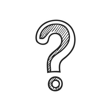 Siyah mürekkeple çizilmiş bir el işareti çizimi.