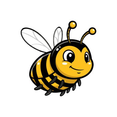 Çizgi film karakteri sarı ve siyah çizgili ve kanatlı