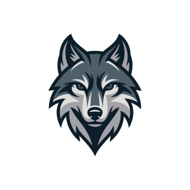 Keskin hatları ve keskin gözleri olan, logoya uygun bir kurt kafası tasviri..