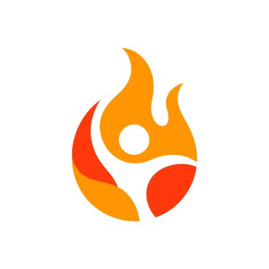 Alev şeklindeki bir insan figürünün yer aldığı stilize bir logo, enerji, tutku ve dinamizmi temsil ediyor..