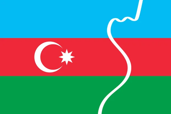 Bandera Irán Sur Azerbaiyán Una Región Histórica Noroeste Irán Ilustración — Vector de stock