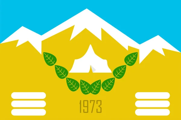 Bandiera Del Gabala Una Città Dell Azerbaigian Capoluogo Del Distretto — Vettoriale Stock