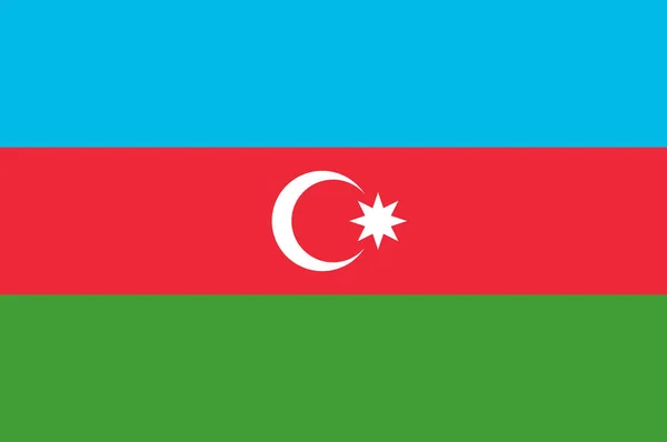 Die Flagge Der Republik Aserbaidschan Ist Ein Land Der Kaukasusregion — Stockvektor