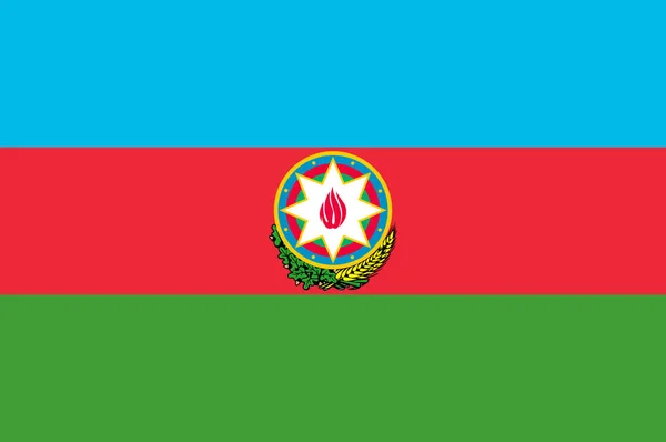 Republiken Azerbajdzjans Flagga Ett Land Regionen Kaukasus Eurasien Vektorillustration — Stock vektor