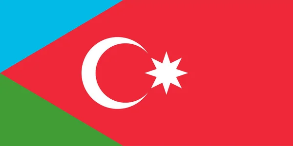 Ran Güney Azerbaycan Bayrağı Ran Kuzeybatısında Bulunan Tarihi Bir Bölgedir — Stok Vektör