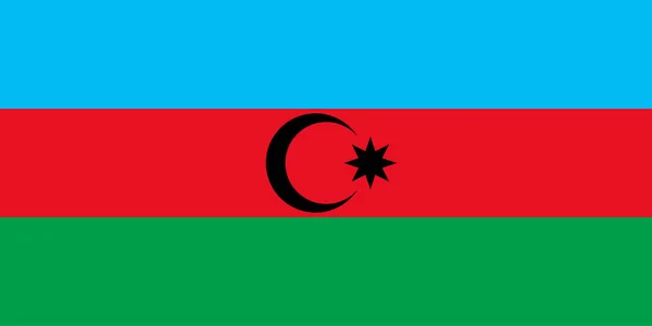 Irans Södra Flagg Azerbajdzjan Historisk Region Nordvästra Iran Vektorillustration — Stock vektor