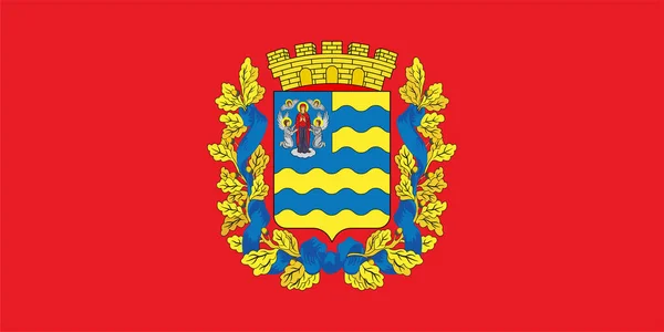 Bandiera Della Regione Minsk Una Delle Regioni Della Bielorussia Illustrazione — Vettoriale Stock