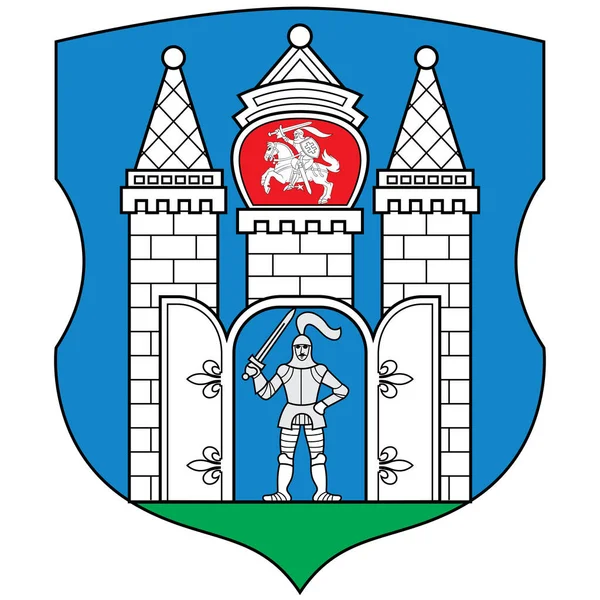 Das Wappen Von Mogilew Ist Eine Stadt Osten Weißrusslands Vektorillustration — Stockvektor