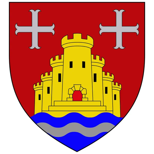 スタインフォートの紋章はルクセンブルク西部の町や共同体である カペレン州の一部である ベクターイラスト — ストックベクタ