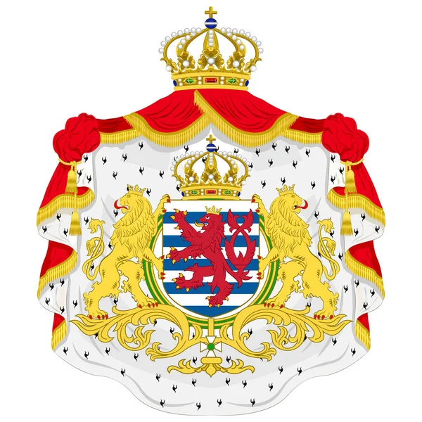 Escudo Armas Del Gran Ducado Luxemburgo País Sin Litoral Europa — Vector de stock