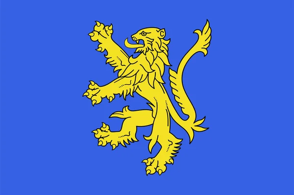 분리주의의 Flag Differdange 룩셈부르크 남서부에 지위와 공용어이다 일러스트 — 스톡 벡터
