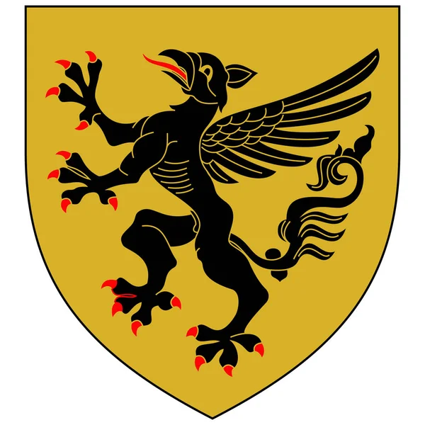 卡伊的纹章是卢森堡西南部的一个乡镇和城镇 它是埃施 苏尔阿尔谢特州的一部分 矢量说明 — 图库矢量图片
