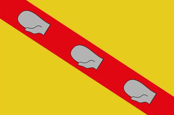 Флаг Шиффланге Является Коммуной Городом Юго Западе Люксембурга Векторная Иллюстрация — стоковый вектор