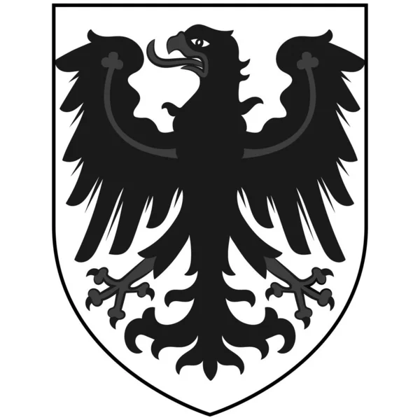 Escudo Armas Echternach Una Comuna Con Estatus Ciudad Cantón Echternach — Vector de stock