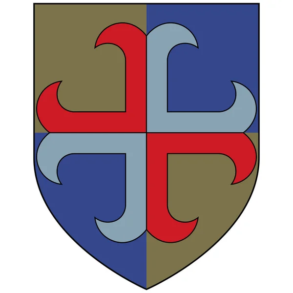 Wappen Von Manternach Ist Eine Gemeinde Und Kleinstadt Osten Luxemburgs — Stockvektor