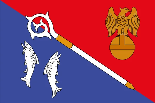Σημαία Του Dalheim Είναι Μια Κοινότητα Και Πόλη Στο Νοτιοανατολικό — Διανυσματικό Αρχείο