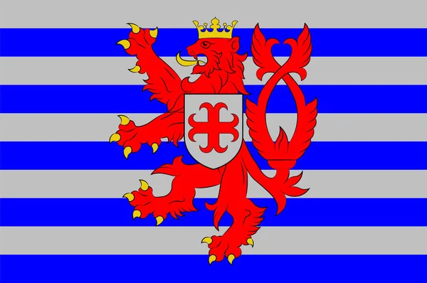 Σημαία Του Remich Είναι Ένα Καντόνι Στα Ανατολικά Του Λουξεμβούργου — Διανυσματικό Αρχείο