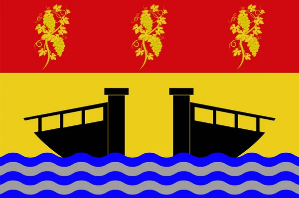 Flagge Von Stadtbredimus Ist Eine Gemeinde Und Kleine Stadt Südosten — Stockvektor