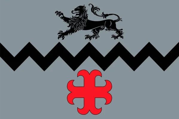 赫芬根旗是卢森堡中部Mersch州的一个乡镇和小城镇 矢量说明 — 图库矢量图片