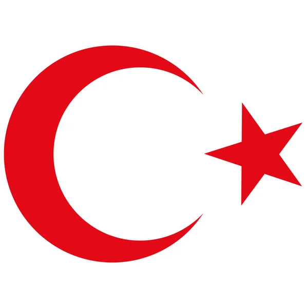 土耳其共和国的国徽是一个横贯大陆的国家 主要位于西亚的安纳托利亚半岛 只有一小部分位于东南欧的巴尔干半岛 矢量说明 — 图库矢量图片