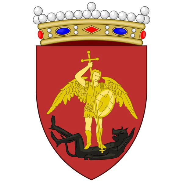 Escudo Armas Ciudad Bruselas Municipio Más Grande Centro Histórico Región — Vector de stock