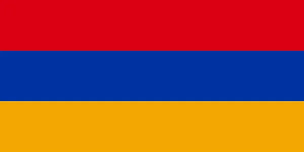 Bandera República Armenia País Sin Litoral Región Del Cáucaso Meridional Vector De Stock