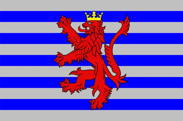 Flag Remich Een Gemeente Het Luxemburgse Kanton Luxemburg Het Hoofdstad Rechtenvrije Stockillustraties