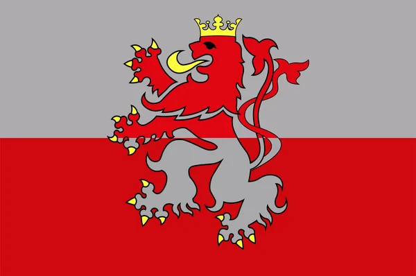 버트랑의 Flag Bertrange 룩셈부르크 남서부의 코무네와 마을이다 일러스트 — 스톡 벡터