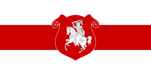 Die Flagge Der Republik Belarus Ist Ein Binnenland Osteuropa Vektorillustration — Stockvektor