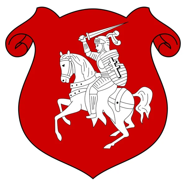 Das Wappen Der Republik Belarus Ist Ein Binnenland Osteuropa Vektorillustration — Stockvektor