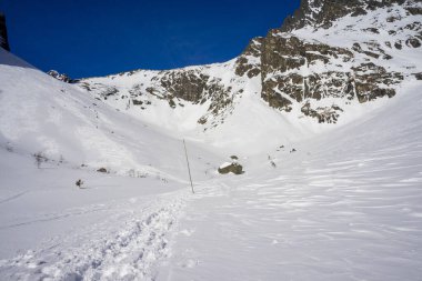 Tatra Dağları 'nın kış manzarası. Slovakya.