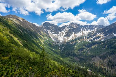 Slovak Batı Tatras. Rohace tepelerinin görüntüsü.