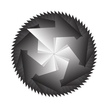 Soyut Geometrik Vektör Mandala Tasarımı Simetrik Dairesel Çizim Şablonu