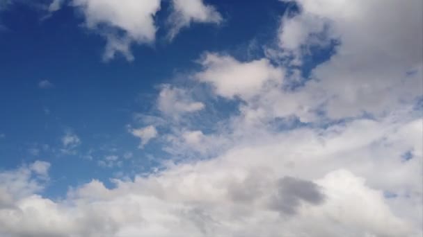 Inde Fantastisk Cumulus Cirrus Fluffy Hvide Skyer Afslappende Stemningsfuld Med – Stock-video