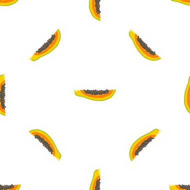Tema üzerine resim büyük, renksiz papaya, fok balığı için parlak meyve deseni. Güzel, pürüzsüz, tekrarlayan papayadan oluşan meyve deseni. Dikensiz papaya 'dan basit renkli desenli meyve.