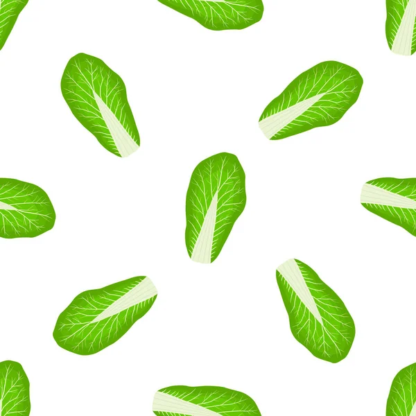 Illustration Mönster Kinesisk Kål Grönsakssallad För Säl Vegetabiliskt Mönster Bestående — Stock vektor