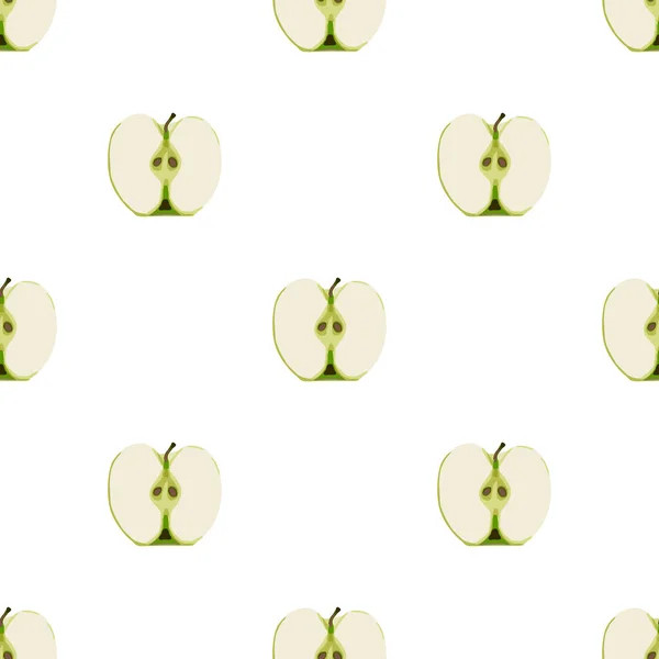 Illustration Sur Thème Grande Pomme Sans Couture Couleur Motif Fruits — Image vectorielle