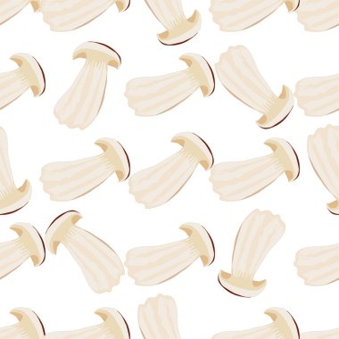 Parlak desenli kahverengi mantar, fok balığı için sebze porcini temalı bir resim. Çok güzel mantarlar ve bir sürü Porcini içeren sebze kalıpları. Porcini mantarından basit bir sebze deseni..