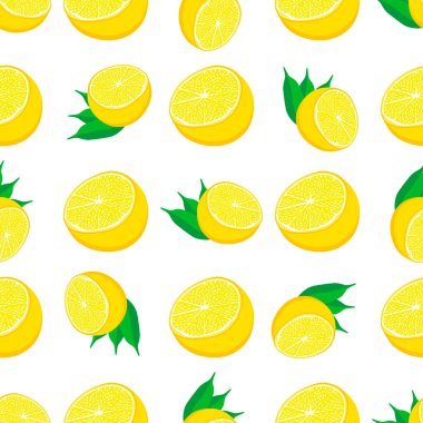 Tema üzerine resim, büyük, renksiz, sarı limon, fok balığı için parlak meyve deseni. Güzel, pürüzsüz tekrar eden limondan oluşan meyve deseni. Tertemiz limondan basit renkli desenli meyveler..
