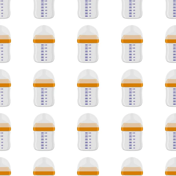 Εικονογράφηση Για Θέμα Χρωματιστό Κιτ Βρεφικό Γάλα Σαφές Μπουκάλι Πιπίλα — Διανυσματικό Αρχείο